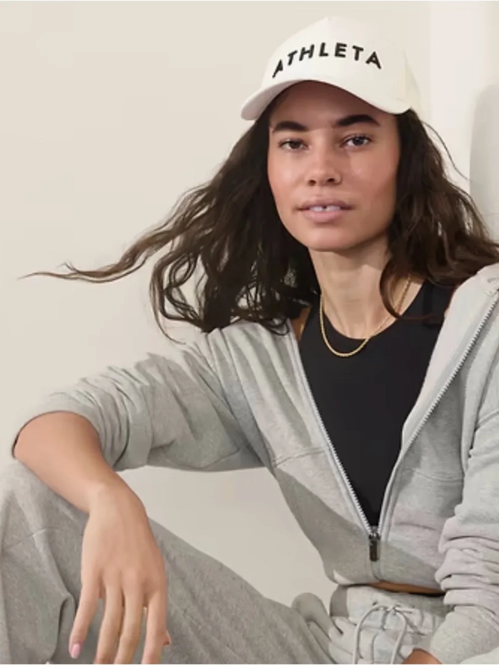 NWT Unisex ATHLETA White Embroidered Truckers Hat Baseball Cap